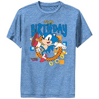 Boys 8-20 Sonic The Hedgehog It's My Birthday Performance Graphic Tee