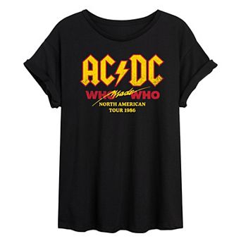 Juniors' ACDC Who Made Who Tour Oversized Tee