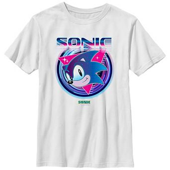 Boys 6-20 Sonic The Hedgehog Glitch Colors Stamp Graphic Tee