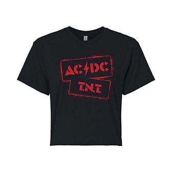 Juniors' ACDC TNT Cropped Tee
