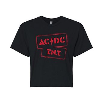 Juniors' ACDC TNT Cropped Tee