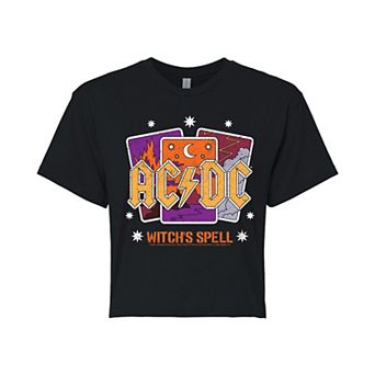 Juniors' ACDC Witch's Spell Cropped Tee