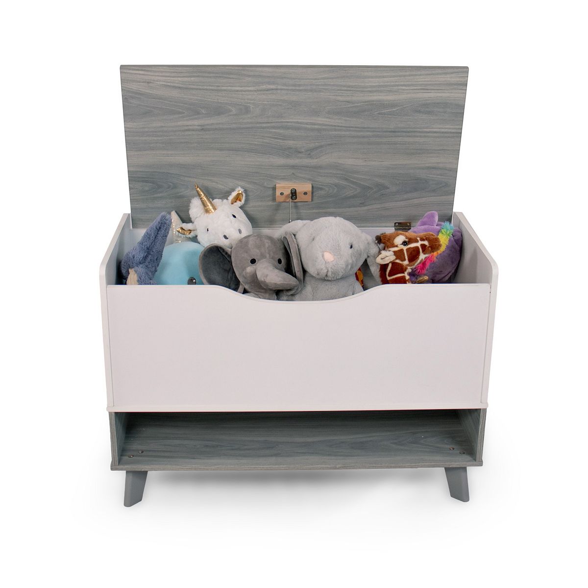 Humble Crew toy box filled with stuffed animals