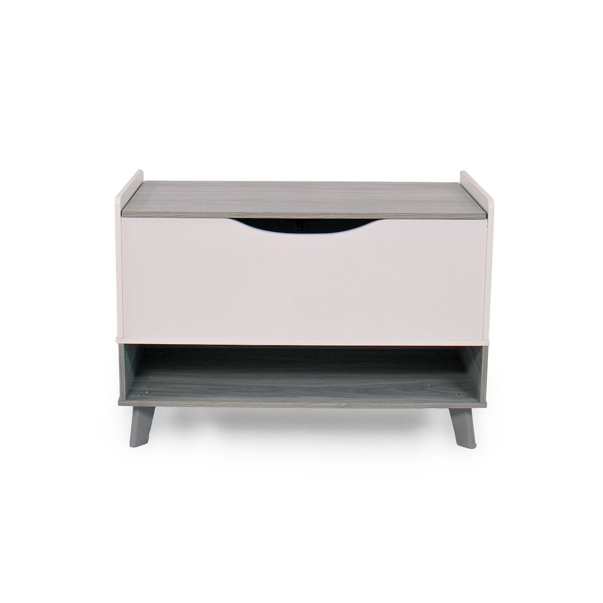 Humble Crew modern toy box open shelf front view
