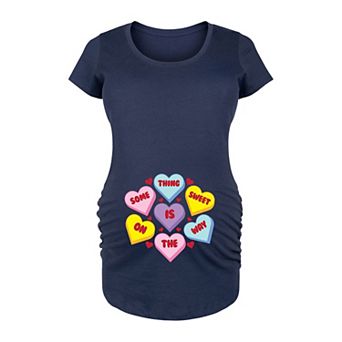 Maternity Something Sweet Candy Hearts Graphic Tee