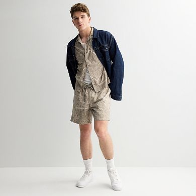 Men's Retrofit Boxy Bandana Button-Down Shirt