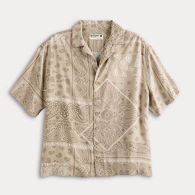 Men's Retrofit Boxy Bandana Button-Down Shirt
