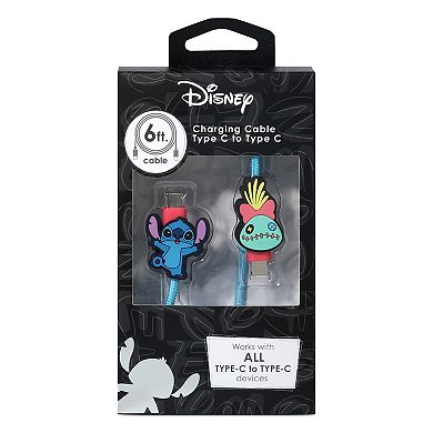 Disney's Lilo & Stitch 6-ft. Type C Braided Stitch and Scrump Charging Cable