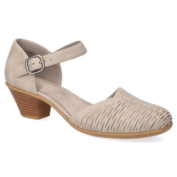 Easy Street Justina Women's Block Heel Sandals - Gray (6.5)