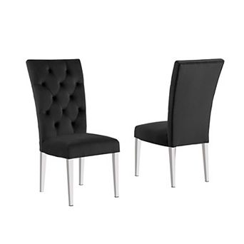 Best Master Furniture Layla Modern Velvet Upholstered Side Chairs (Set of 2)