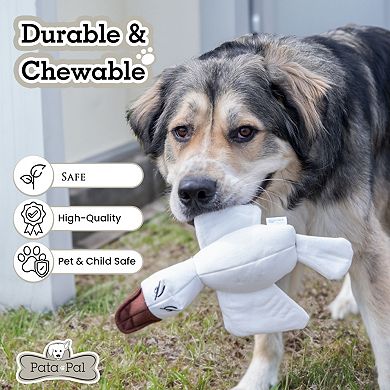 Pata Pal Durable, Cotton Canvas, Pet Chew Toy 2pc Set (Ducky & Dawgy)