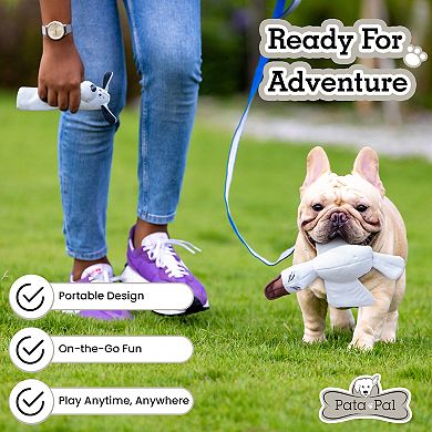 Pata Pal Durable, Cotton Canvas, Pet Chew Toy 2pc Set (Ducky & Dawgy)