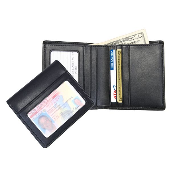 Miss Checker Men's Slim Bifold Leather Wallet
