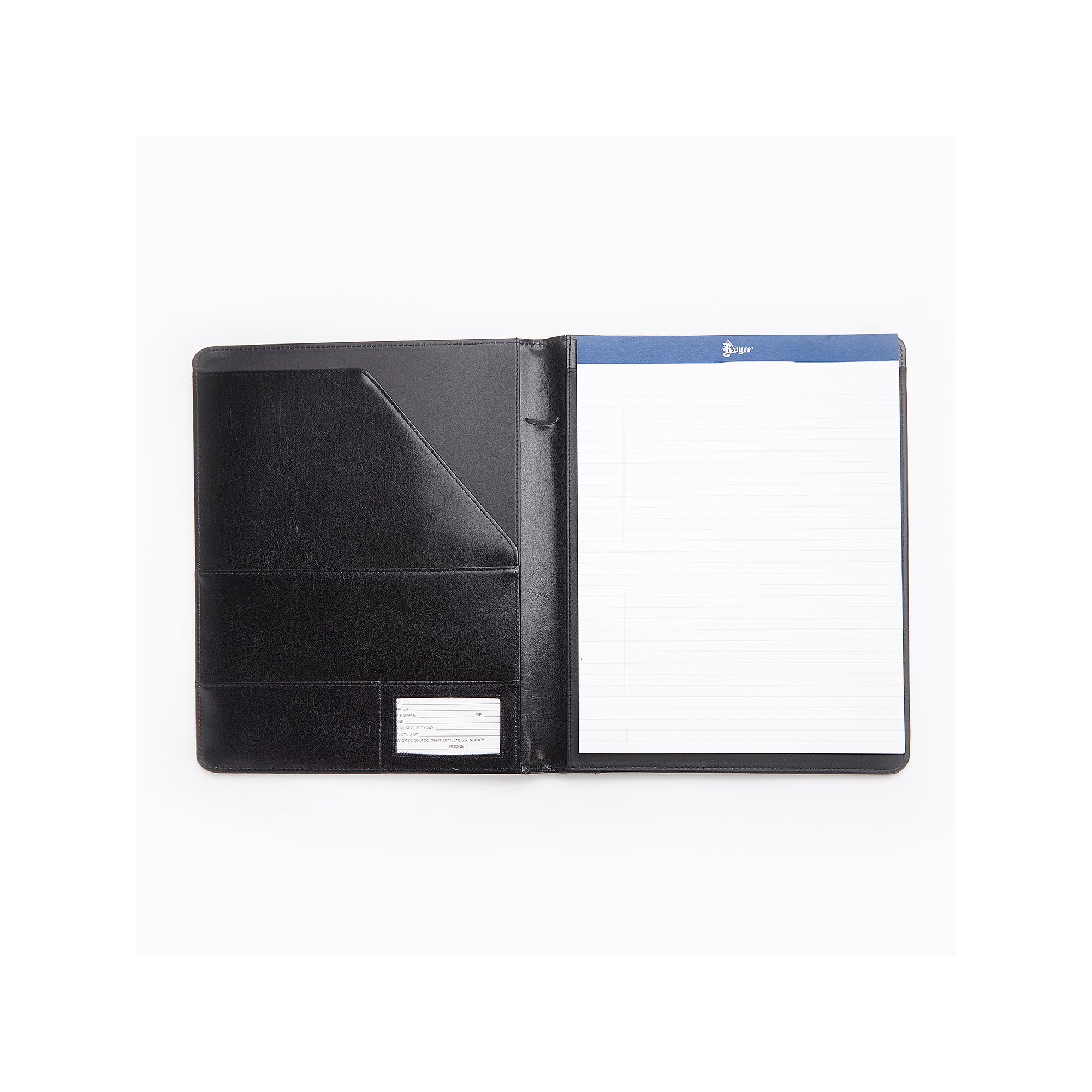 Royce Leather Aristo Padfolio, Black
