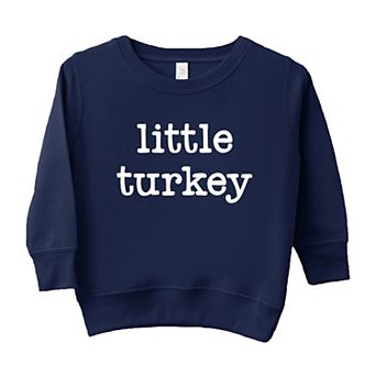 Little Turkey Typewriter Toddler Graphic Sweatshirt