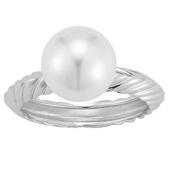 Sunkissed Sterling 14k Gold Over Silver Freshwater Cultured Pearl Ring