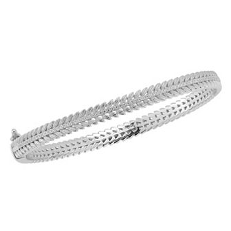 Sunkissed Sterling 14k Gold Over Silver Cubic Zirconia Wreath Bangle Bracelet