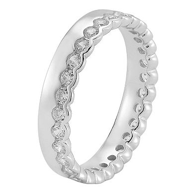 Sunkissed Sterling 14k Gold Over Silver Cubic Zirconia Crown Ring