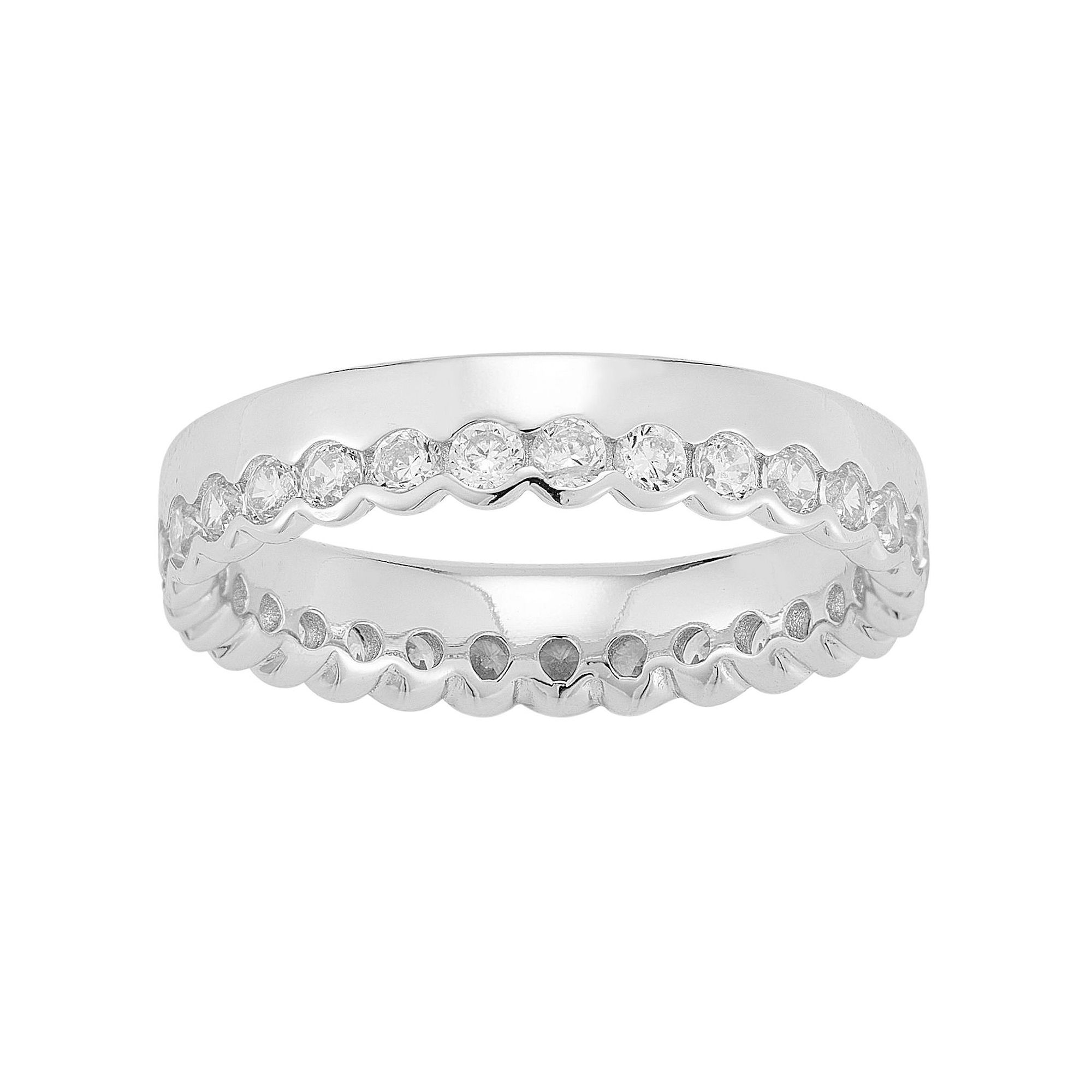 Sunkissed Sterling 14k Gold Over Silver Cubic Zirconia Crown Ring, Womens,