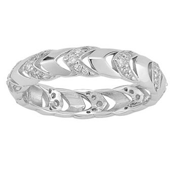 Sunkissed Sterling 14k Gold Over Silver Cubic Zirconia Band Ring