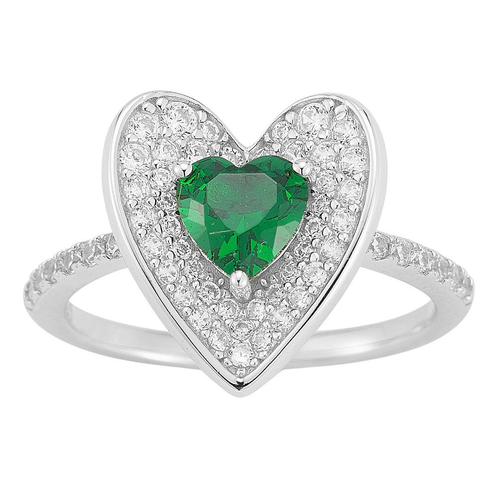 Sunkissed Sterling 14k Gold Over Silver Cubic Zirconia Heart Ring