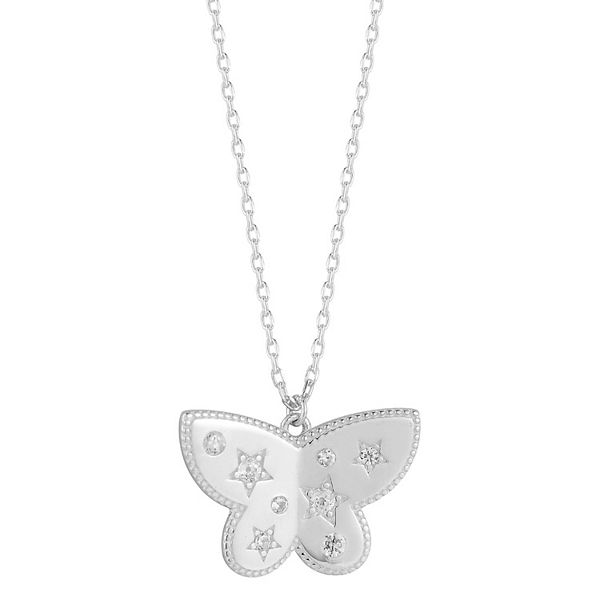 Angel Whisperer ERN-70-A Silver Anchor Chain Necklace