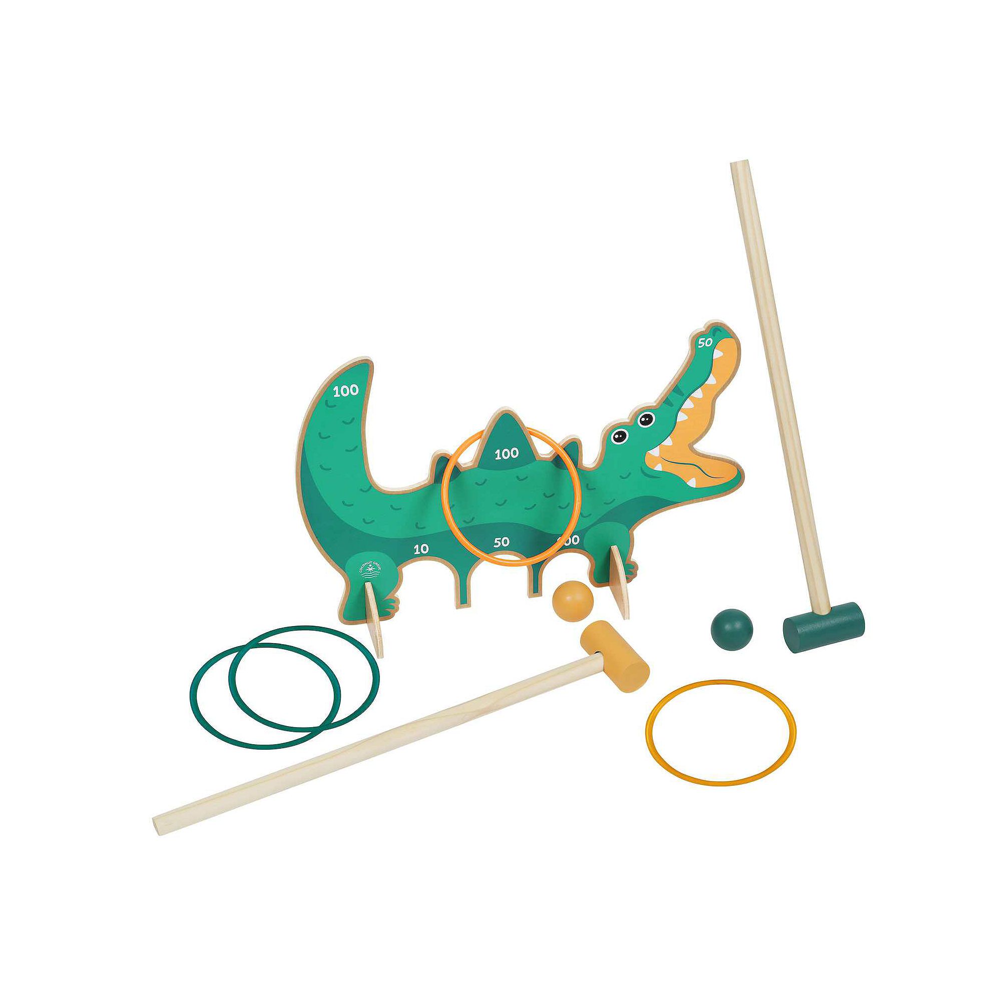 Coconut Grove Kids Ring Toss & Fang the Croc Croquet, Mutli