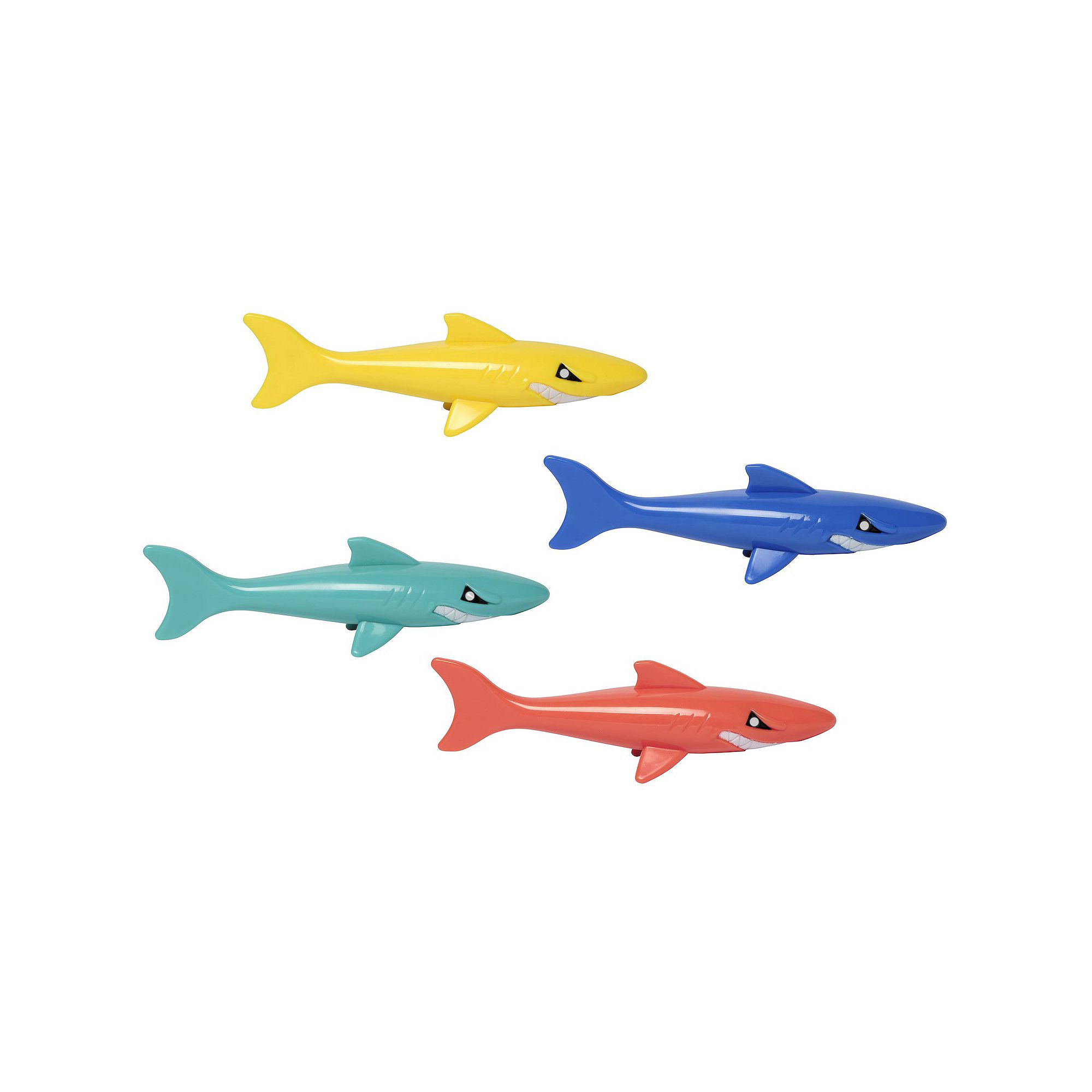 Coconut Grove Finn the Shark Set of 4 Dive Racers, Mutli