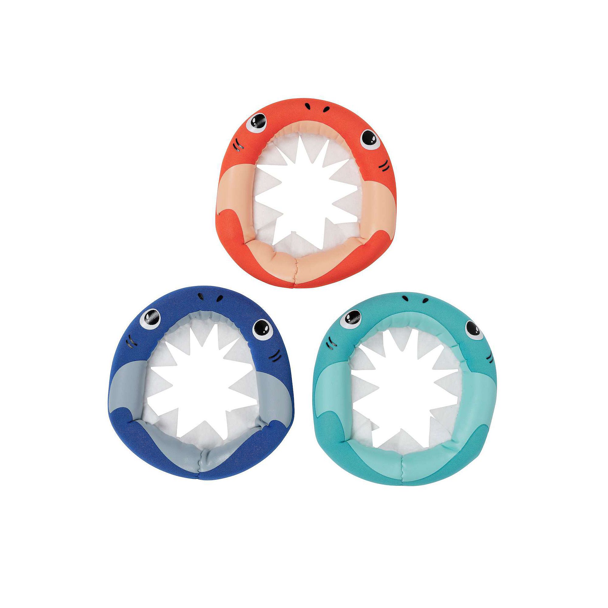 Coconut Grove Finn the Shark Set of 3 3D Dive Rings, Mutli