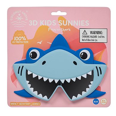 Coconut Grove 3D Kids' Sunnies Finn the Shark