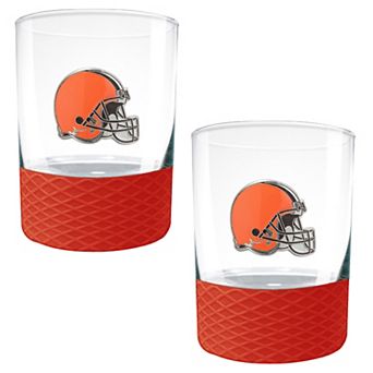 NFL Cleveland Browns 14-oz. 2 pc Commissioner Rocks Glass Set