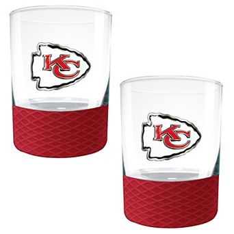 NFL Kansas City Chiefs 14-oz. 2 pc Commissioner Rocks Glass Set