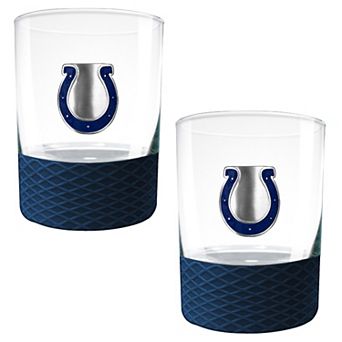 NFL Indianapolis Colts 14-oz. 2 pc Commissioner Rocks Glass Set