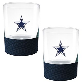 NFL Dallas Cowboys 14-oz. 2 pc Commissioner Rocks Glass Set