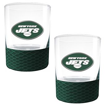 NFL New York Jets 14-oz. 2 pc Commissioner Rocks Glass Set