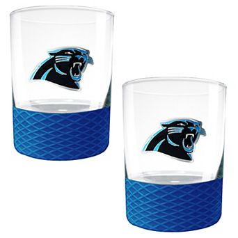 NFL Carolina Panthers 14-oz. 2 pc Commissioner Rocks Glass Set
