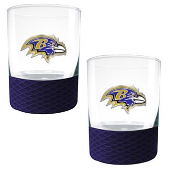 NFL Baltimore Ravens 14-oz. 2 pc Commissioner Rocks Glass Set