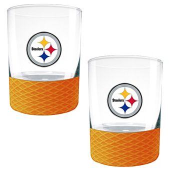NFL Pittsburgh Steelers 14-oz. 2 pc Commissioner Rocks Glass Set