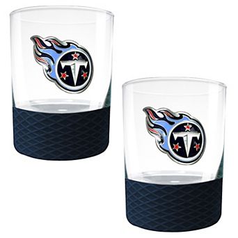 NFL Tennessee Titans 14-oz. 2 pc Commissioner Rocks Glass Set