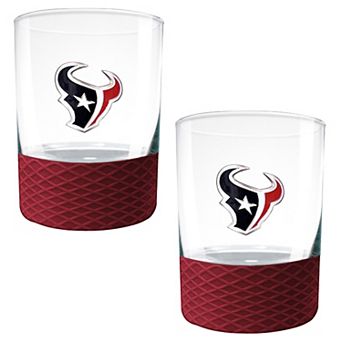 NFL Houston Texans 14-oz. 2 pc Commissioner Rocks Glass Set