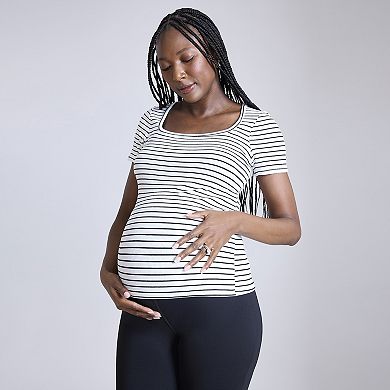 Maternity Motherhood® Squareneck Short Sleeve Top