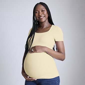 Maternity Motherhood® Squareneck Short Sleeve Top