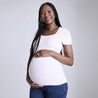 Maternity Motherhood® Squareneck Short Sleeve Top