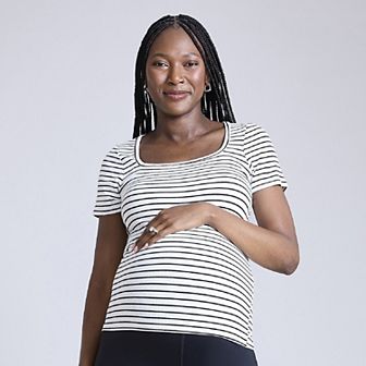 Maternity Motherhood® Squareneck Short Sleeve Top