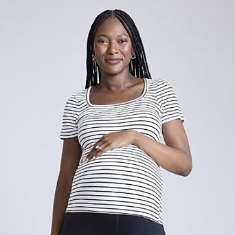 Maternity Motherhood® Squareneck Short Sleeve Top