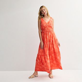 Women's Maison Tara V-Neck Jacquard Maxi Dress