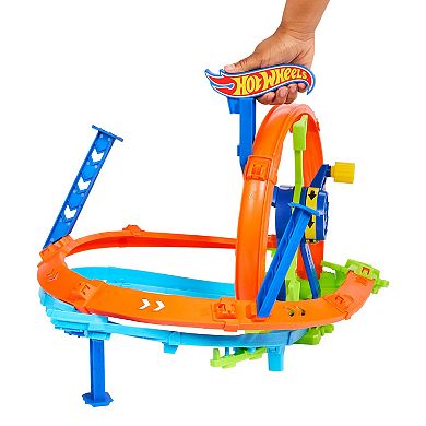 Mattel Hot Wheels Rapid Launch & Loop Playset with Toy Car, Crash & Track Set