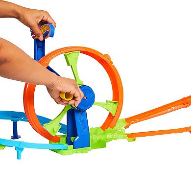 Mattel Hot Wheels Rapid Launch & Loop Playset with Toy Car, Crash & Track Set