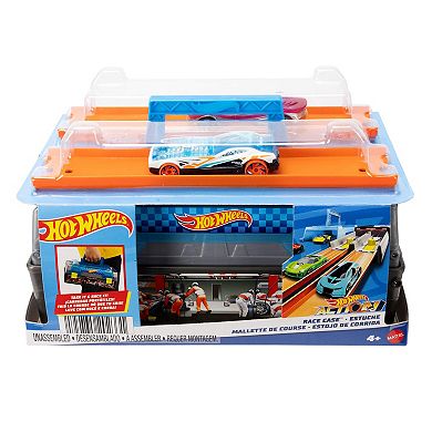Mattel Hot Wheels Race Case Track Set with 2 Cars