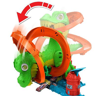 Mattel Hot Wheels City T-Rex Blaze Battle Playset & Die-Cast Car